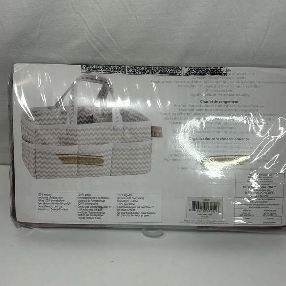 Trend Lab Storage Caddy Red Plaid Print Baby Diaper Holder - Picture 2 of 3